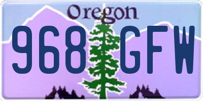 OR license plate 968GFW