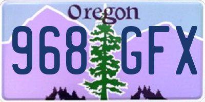 OR license plate 968GFX