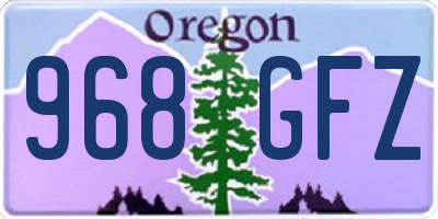 OR license plate 968GFZ