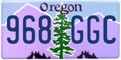OR license plate 968GGC