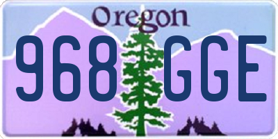 OR license plate 968GGE