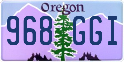 OR license plate 968GGI