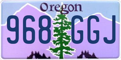 OR license plate 968GGJ
