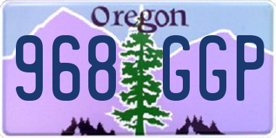 OR license plate 968GGP