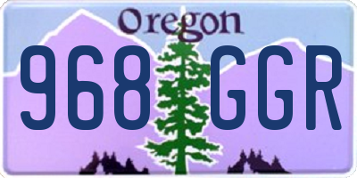 OR license plate 968GGR