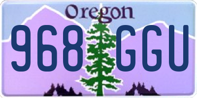 OR license plate 968GGU