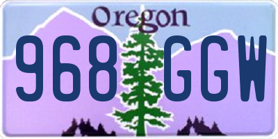 OR license plate 968GGW