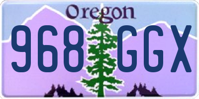 OR license plate 968GGX