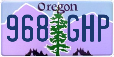 OR license plate 968GHP