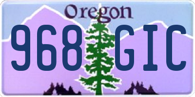 OR license plate 968GIC