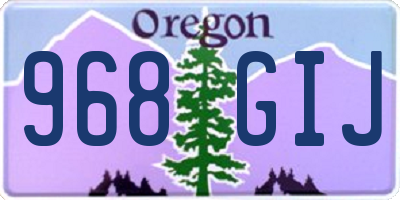 OR license plate 968GIJ