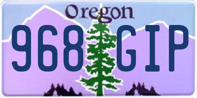 OR license plate 968GIP