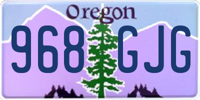 OR license plate 968GJG