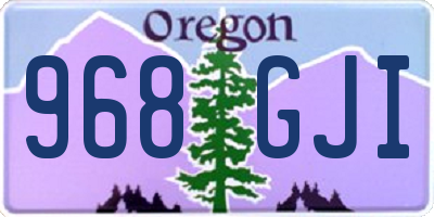 OR license plate 968GJI