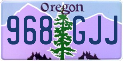 OR license plate 968GJJ