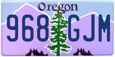 OR license plate 968GJM