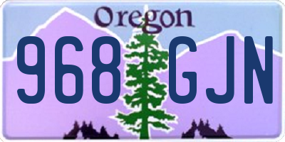 OR license plate 968GJN