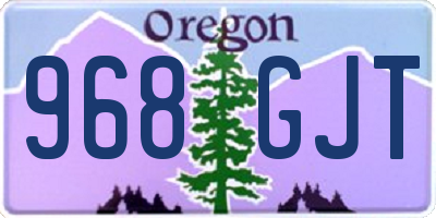 OR license plate 968GJT