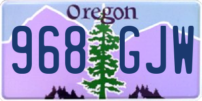 OR license plate 968GJW