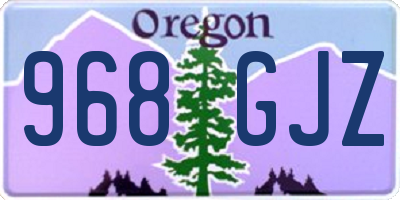 OR license plate 968GJZ