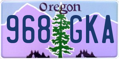 OR license plate 968GKA