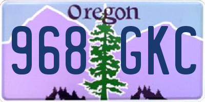 OR license plate 968GKC