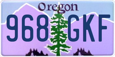 OR license plate 968GKF