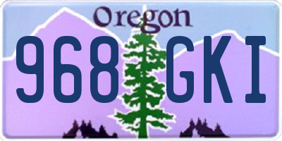 OR license plate 968GKI