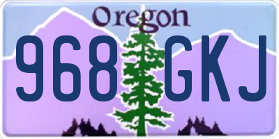 OR license plate 968GKJ