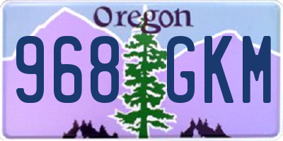 OR license plate 968GKM