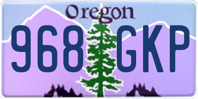 OR license plate 968GKP
