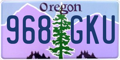 OR license plate 968GKU