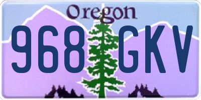 OR license plate 968GKV