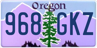 OR license plate 968GKZ