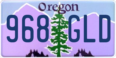 OR license plate 968GLD