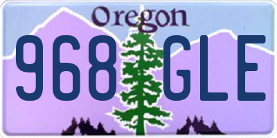OR license plate 968GLE