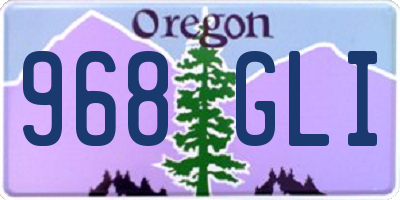 OR license plate 968GLI