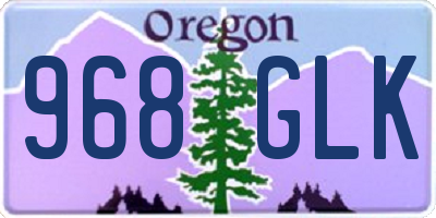 OR license plate 968GLK