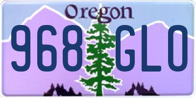 OR license plate 968GLO