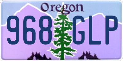 OR license plate 968GLP