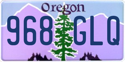 OR license plate 968GLQ