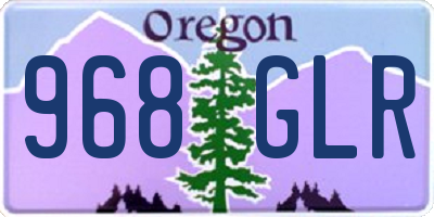 OR license plate 968GLR