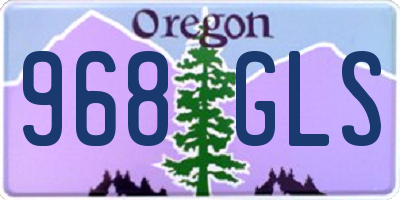 OR license plate 968GLS