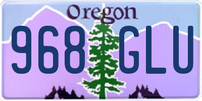 OR license plate 968GLU