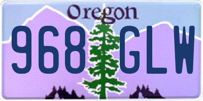 OR license plate 968GLW