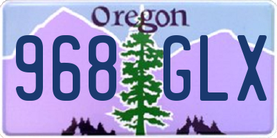 OR license plate 968GLX