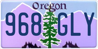 OR license plate 968GLY