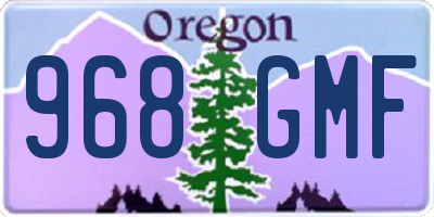 OR license plate 968GMF