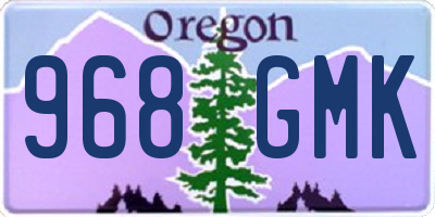 OR license plate 968GMK