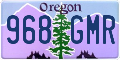 OR license plate 968GMR